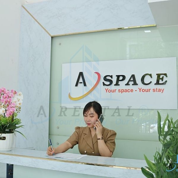 Dịch vụ lễ tân chuyên nghiệp tại A Space Office, Quận 7, sẵn sàng hỗ trợ khách hàng.