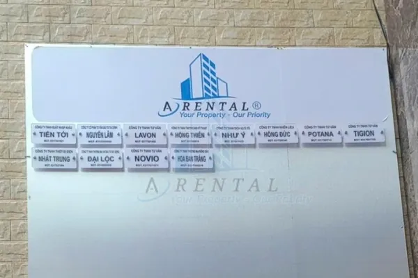 Khu vực bảng tên doanh nghiệp thuê văn phòng ảo Tân Bình