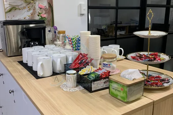 Quầy pantry phục vụ khách hàng thuê văn phòng ảo Quận 2 