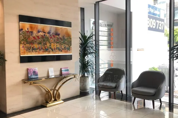 Khu vực sảnh tiếp khách cho khách hàng thuê văn phòng