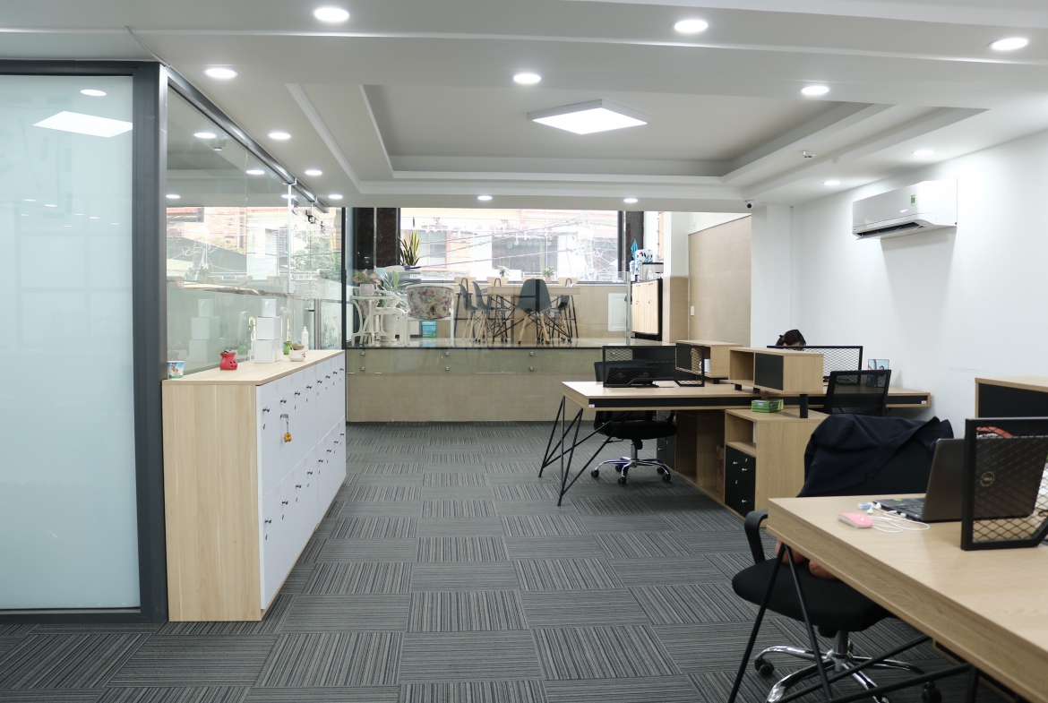 Khu vực làm tại không gian văn phòng chia sẻ Quận 2 