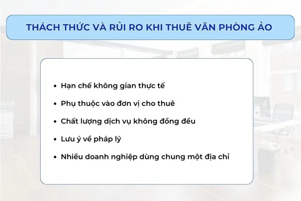 Những thách thức khi thuê văn phòng ảo