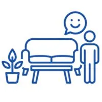 Sảnh tiếp khách cho khách hàng thuê văn phòng