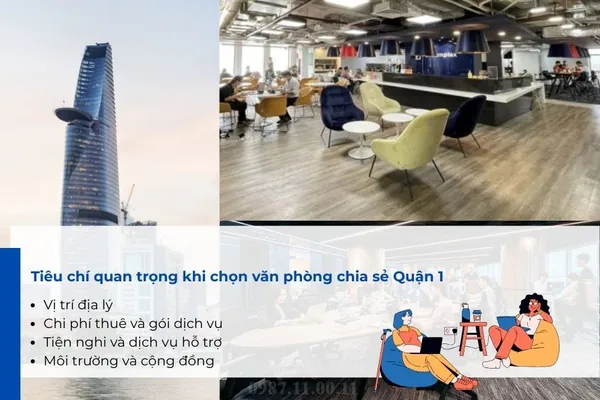 Các yếu tố cần cân nhắc để chọn văn phòng chia sẻ Quận 1 đúng tiêu chuẩn
