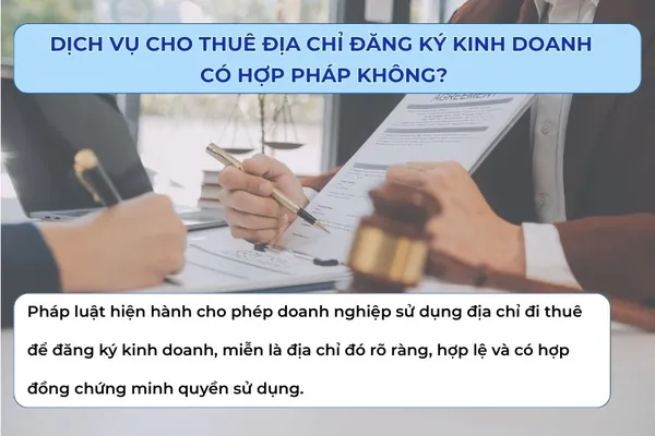 Tính hợp pháp của dịch vụ cho thuê địa chỉ đăng ký kinh doanh
