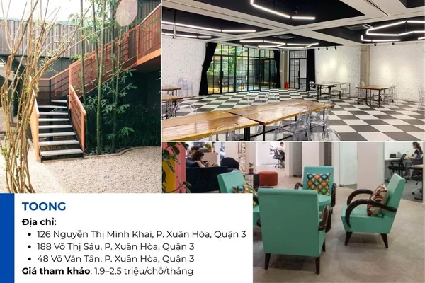 Đơn vị Toong Quận 3 với nhiều không gian hiện đại
