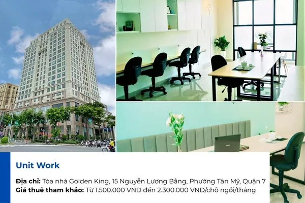 Giá thuê Unit Cowork phù hợp với phân khúc hạng B và B+