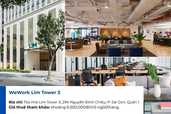 Văn phòng chia sẻ Quận 1 của Wework tại Lim Tower 3
