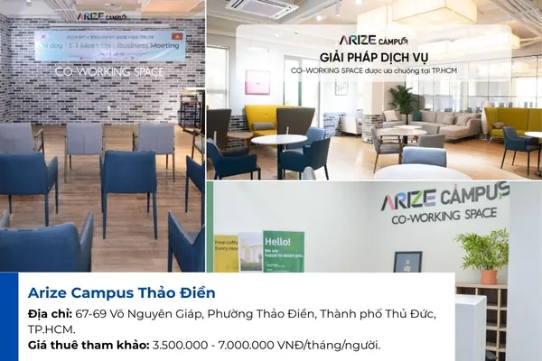 Arize Campus Thảo Điền Coworking space Quận 2.