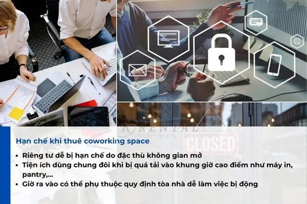 Hạn chế khi thuê Coworking Space.