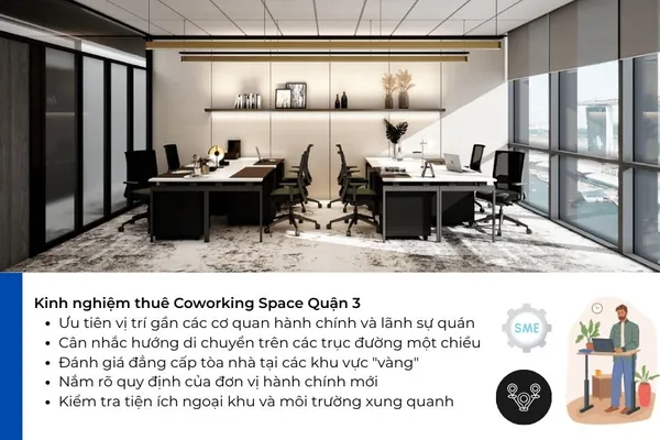 Kinh nghiệm thuê Coworking Space Quận 3.