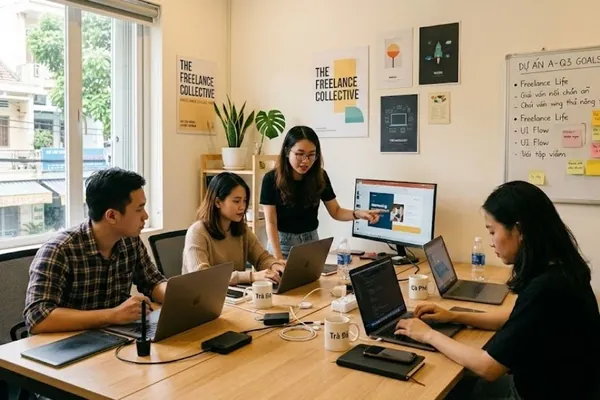 freelancer và nhóm làm việc độc lập